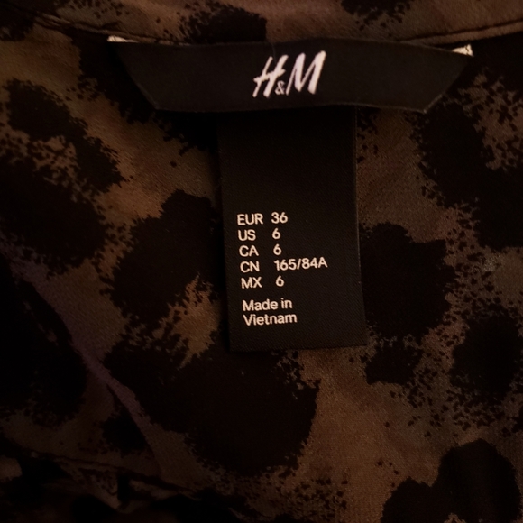 H&M Leopard/ Camo Sheer Safari Dress - Picture 10 of 12